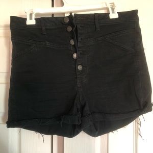 American Eagle Black High Waisted Shorts